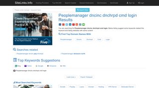 Peoplemanager dncinc dnchrpd cmd login Results For Websites ...