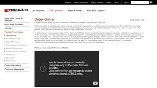 Order Online | PERFORMANCE Foodservice