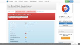 Malware clean-up and hacking recovery plans. An all-in-one ... - Quttera