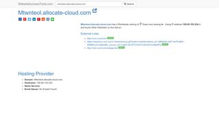 Mtwnteol.allocate-cloud.com Error Analysis (By Tools)