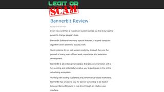 BannerBit Review | BannerBit Scam
