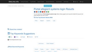 Portal allegient systems login Results For Websites Listing