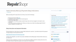 Vantiv (formerly Mercury) Payments Setup Instructions – RepairShopr ...