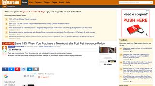 Save 15% When You Purchase a New Australia Post Pet Insurance ...