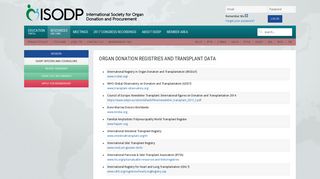 Organ Donation Registries and Transplant Data - TTS