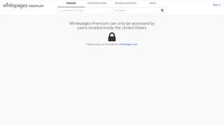 Access Restricted | Whitepages Premium