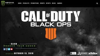Call of Duty - Black Ops 4 - Code Redemption - Monster Energy