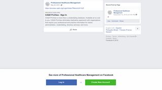 https://proview.caqh.org/Login/Index?Retu... - Professional ... - Facebook