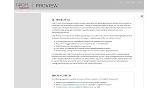 CAQH ProView - Getting Started