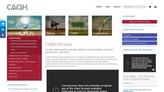 Solutions | CAQH ProView | CAQH