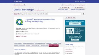 Q-global® Web-based Administration, Scoring, and ... - Pearson Clinical