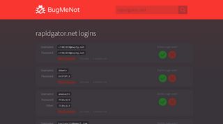 rapidgator.net passwords - BugMeNot