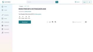 REKRUTMEN BPJS KETENAGAKERJAAN - Scribd