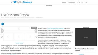 LiveRez.com Review - Pros, Cons and Verdict - Top Ten Reviews