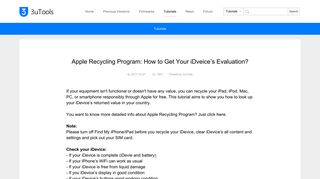 Apple Recycling Program: How to Get Your iDveice's Evaluation ...
