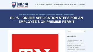 RLPS – Online Application steps for an Employee's On Premise Permit ...