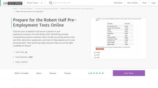 Robert Half Practice Tests, Information & More - JobTestPrep