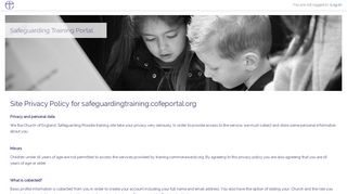 Safeguarding: Training Portal: Site Privacy Policy for ...