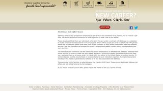 Fictitious Job Offer Scam | Careers at Safeway