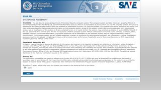 SAVE - Logon System Use Agreement - USCIS