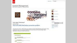 SiteCatalyst | Content Management - Adobe Blogs