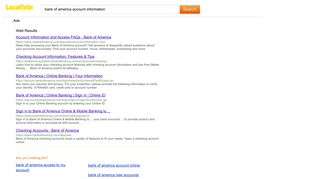 Search results for bank of america account information - LocalToUs