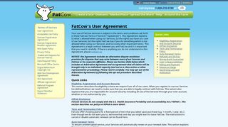 FatCow's User Agreement