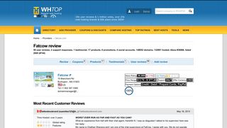 Fatcow Review 2019 - web hosting reviews by 59 users. Rank 2.7/10