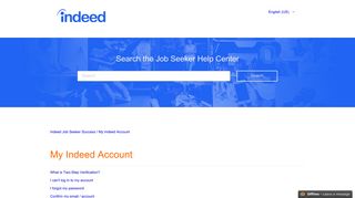 My Indeed Account – Indeed Job Seeker Support