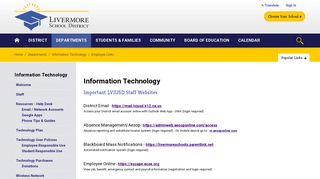 Information Technology / Employee Links