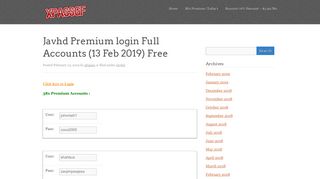 Javhd Premium login Full Accounts - xpassgf