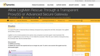 Allow LogMeIn Rescue Through a Transparent ProxySG or Advanced ...