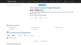 Tns smart network login Results For Websites Listing - SiteLinks.Info