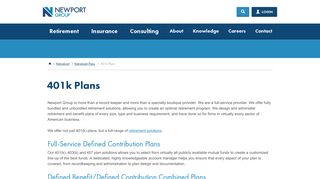 401k Retirement Plan Provider | Newport Group