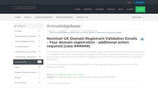 Nominet UK Domain Registrant Validation Emails - Your domain ...