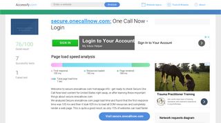 Access secure.onecallnow.com. One Call Now - Login