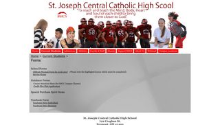 Forms - Saint Joseph Central Catholic High School - Google Sites