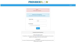 Have an Invite Code? - Create Support Ticket - Providerflow