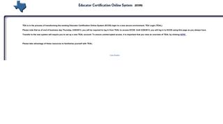 Educator Certification Online System
