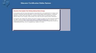 The certification board is organized into four broad areas: educator ...