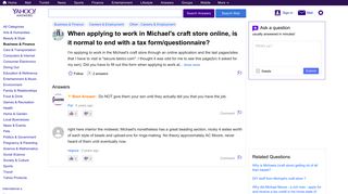 When applying to work in Michael's craft store online, is it ...