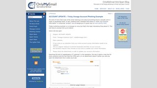 ACCOUNT UPDATE – Tricky Vonage Account Phishing Example