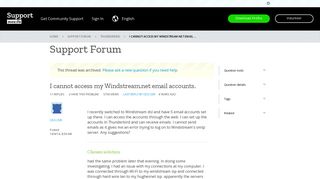 I cannot access my Windstream.net email accounts. | Thunderbird ...