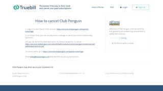 Cancel Club Penguin - Truebill
