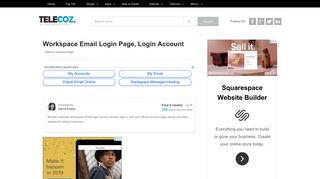 Workspace Email Login page, Login Account - TeleCoz