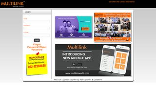 Login Page - Multilink
