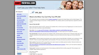 PPL Bill | - ICantPayMyBill.com