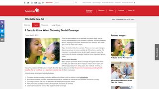 Ameritas | Dental Coverage and the ACA
