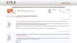 Hyundai UK Technical Information Web - Hyundai - IGA Technical Forum