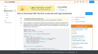 How to Download XML file from a web site with login - Stack Overflow